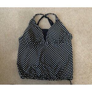 Mermaid Maternity Size 2X Polka Dot Tankini Swim Top Adjustable Straps